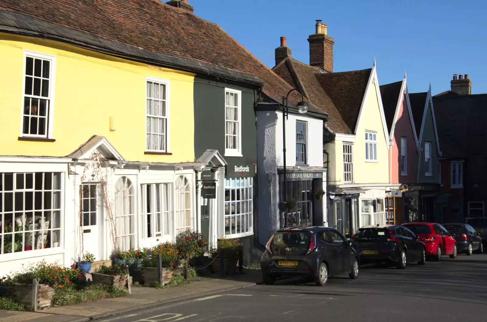 Shops on Theatre Street, from Isobel's Birthday, Woodbridge, Suffolk - 2nd November 2020