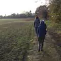 Walking around the side field, To See the Hairy Pigs, Thrandeston, Suffolk - 7th November 2020