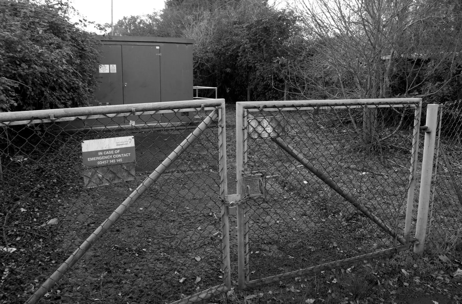 A sewerage pumping station, from To See the Hairy Pigs, Thrandeston, Suffolk - 7th November 2020