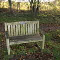 Drone Flying and the Old Chapel, Thrandeston, Suffolk - 15th November 2020, A bench dedicated to the late Peter Allen