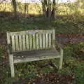 A bench dedicated to the late Peter Allen, Drone Flying and the Old Chapel, Thrandeston, Suffolk - 15th November 2020