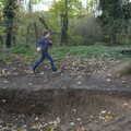 Fred runs up to a mud ramp, The Dereliction of Eye, Suffolk - 22nd November 2020