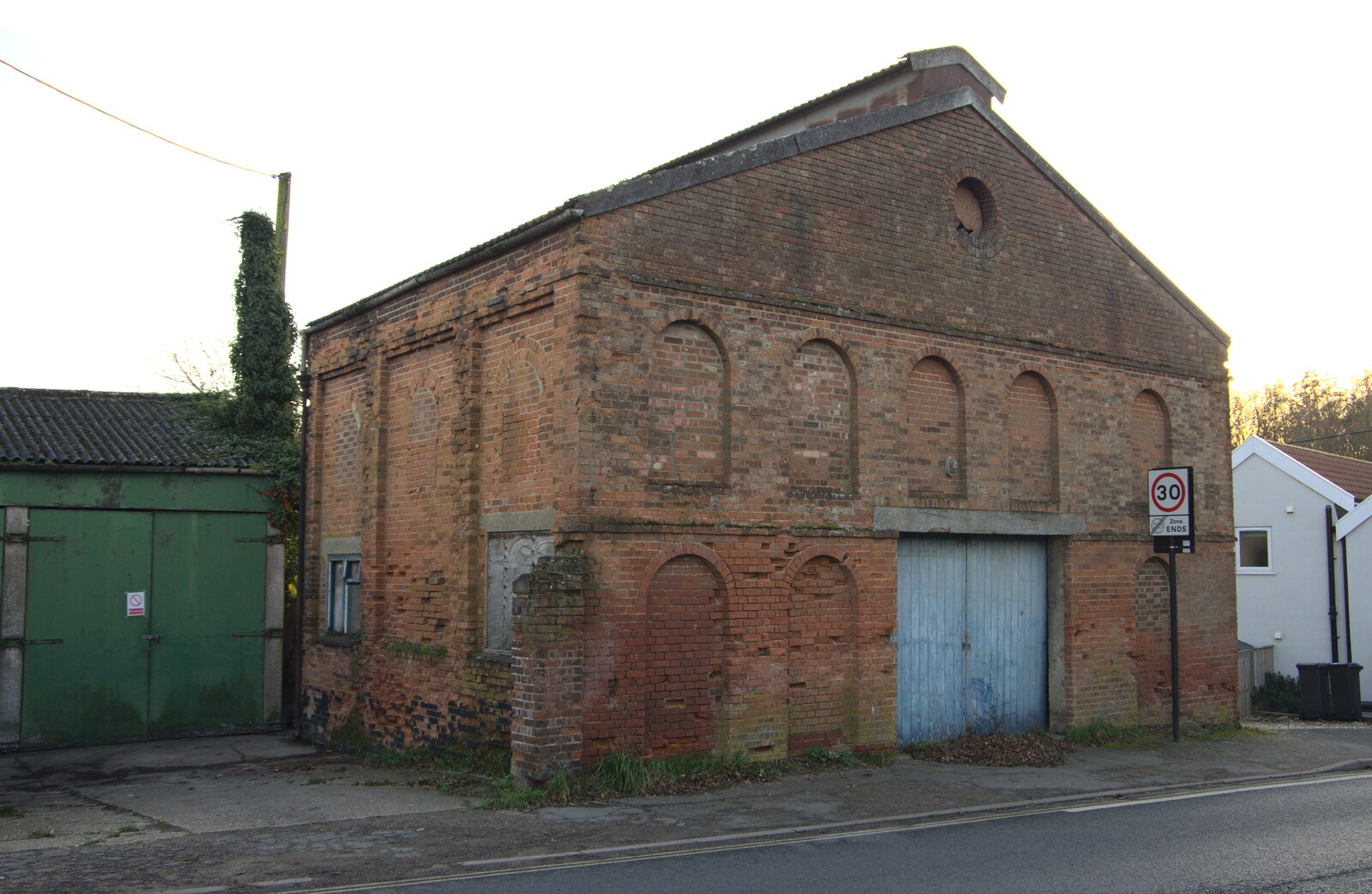 The old Town-gas Works on Magdalene Street from The Dereliction of Eye, Suffolk - 22nd November 2020