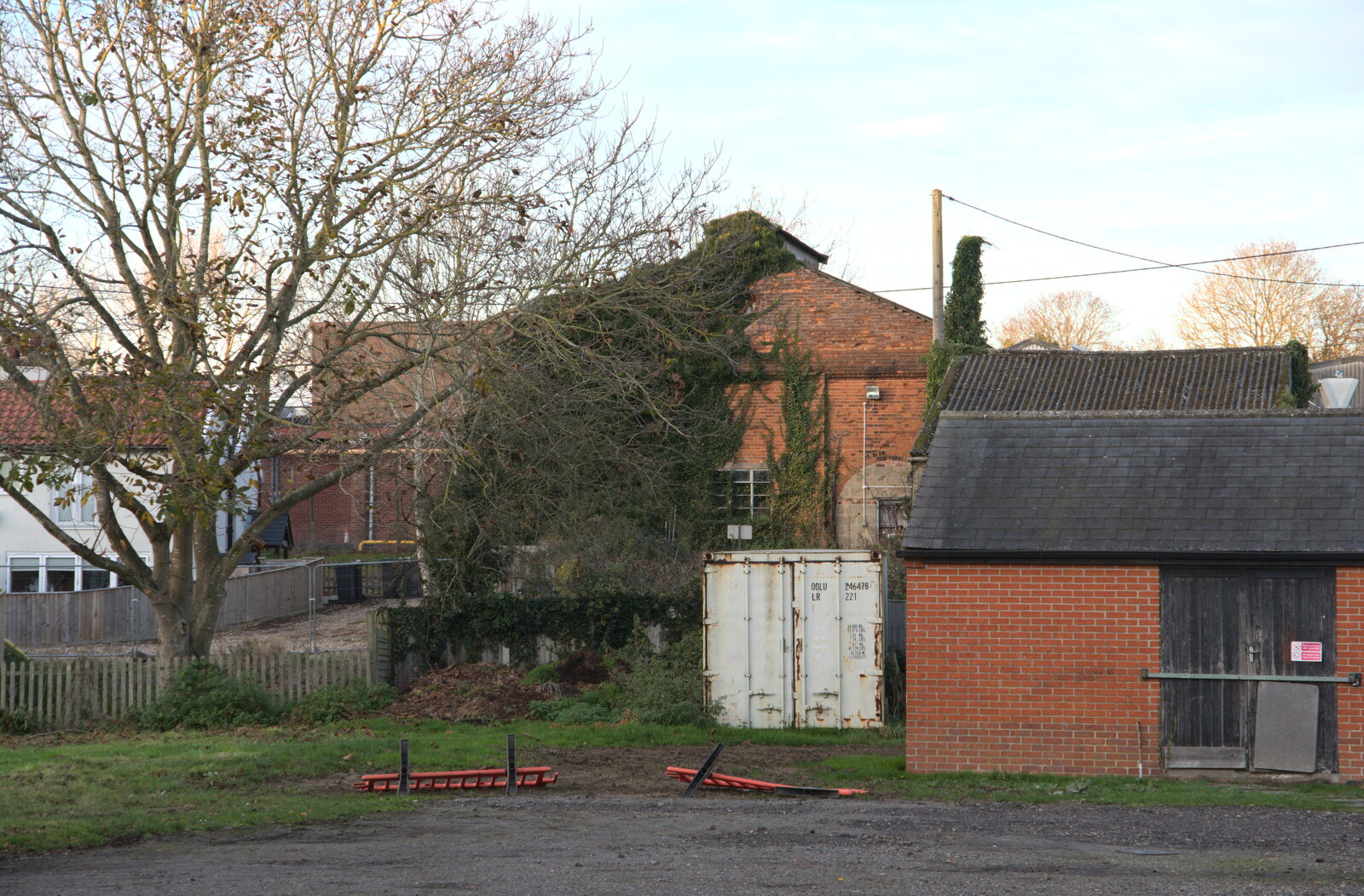 The back of the old gas works from The Dereliction of Eye, Suffolk - 22nd November 2020