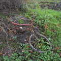 A wrecked bicycle is slowly consumed by mud, The Dereliction of Eye, Suffolk - 22nd November 2020