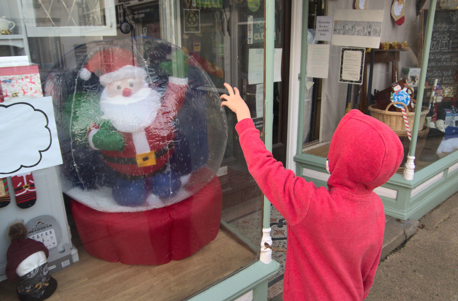 Harry wants the big inflatable Santa snow globe from The Dereliction of Eye, Suffolk - 22nd November 2020
