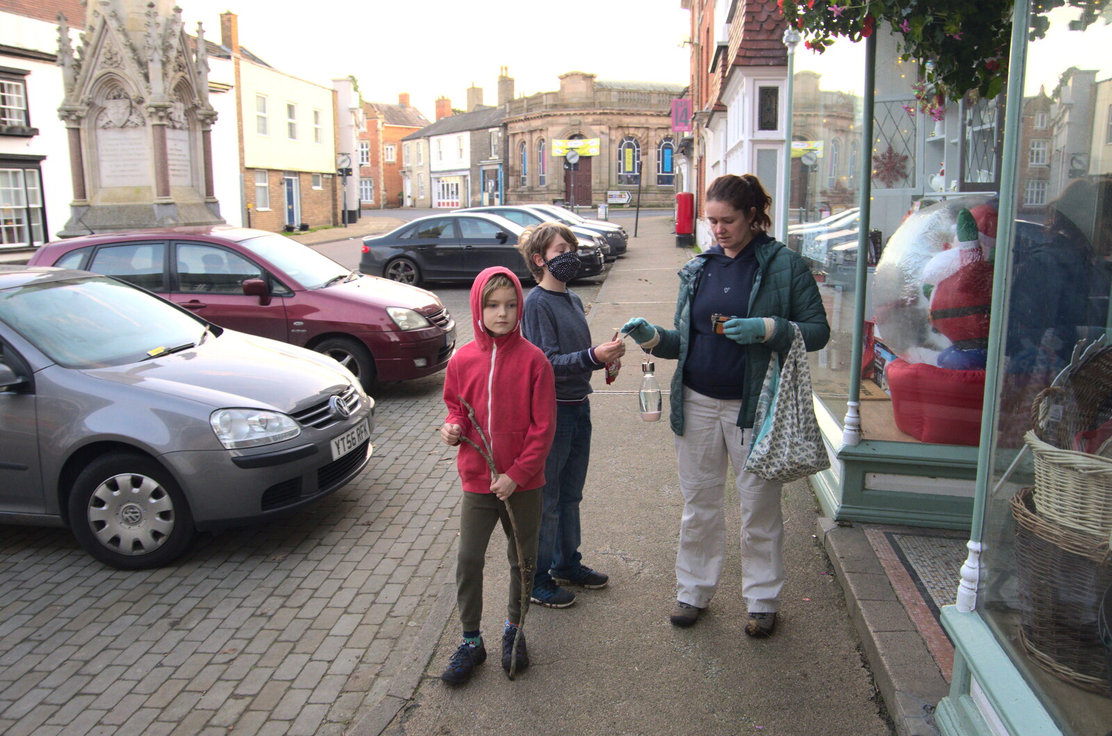 Milling around outside the Handyman from The Dereliction of Eye, Suffolk - 22nd November 2020