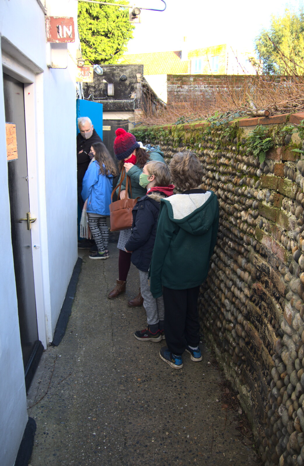 We queue up for fish and chips at Mark's from A Return to the Beach, Southwold, Suffolk - 20th December 2020