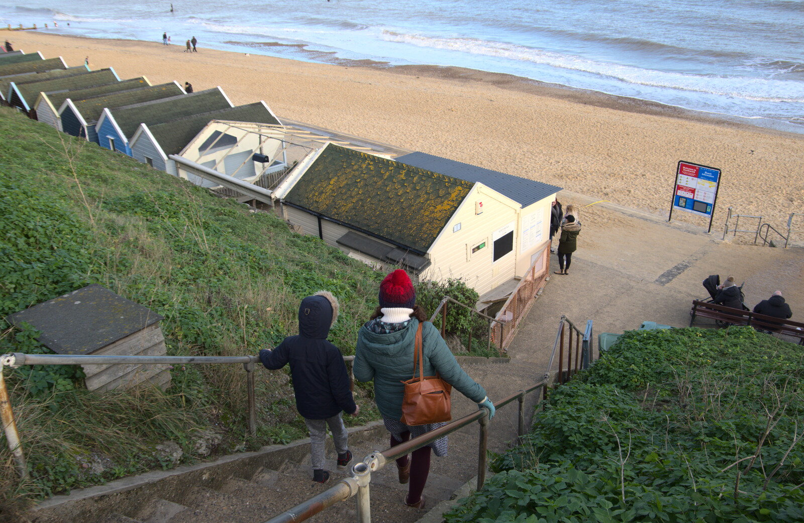 Down to the beach from A Return to the Beach, Southwold, Suffolk - 20th December 2020