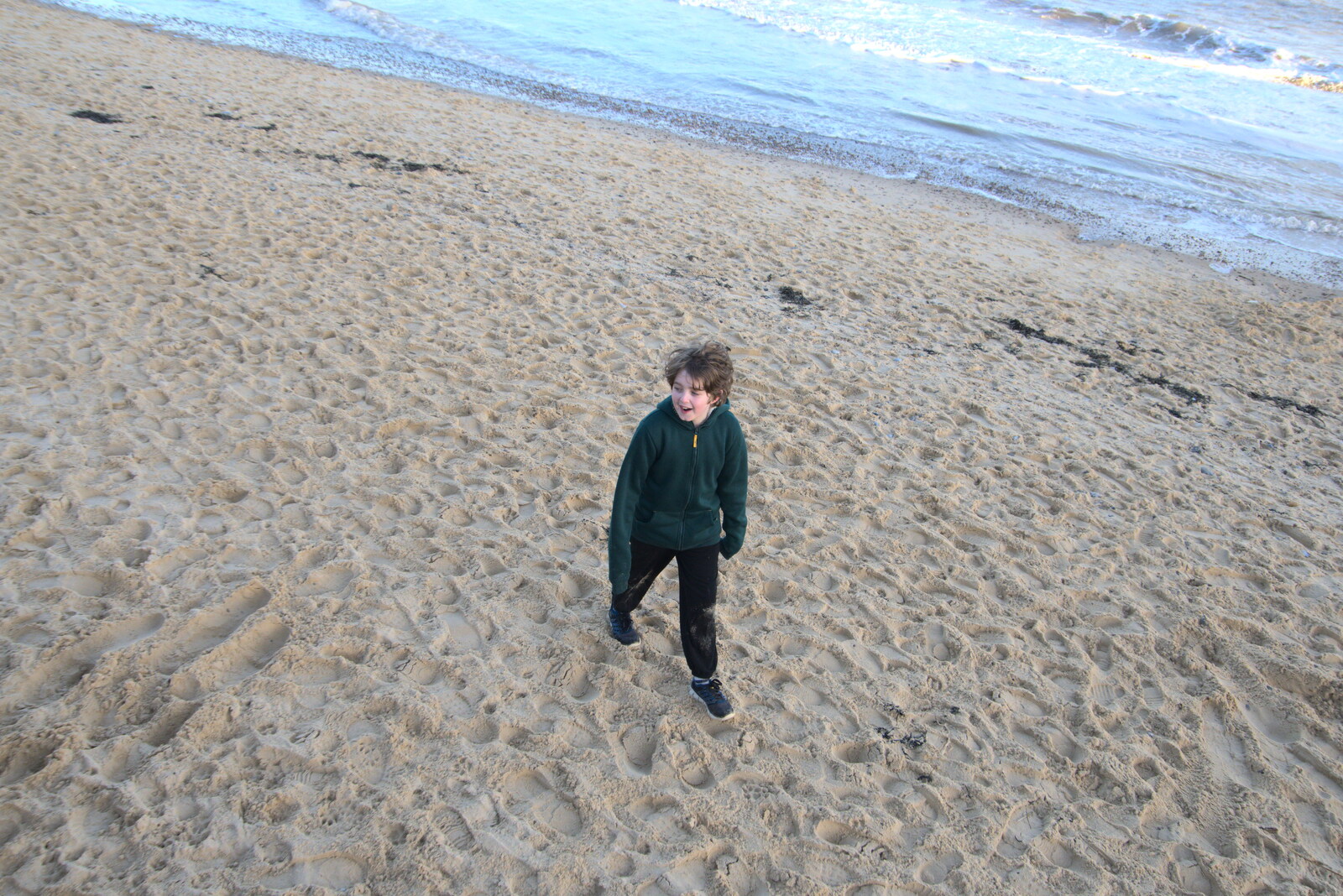 Fred on the beach from A Return to the Beach, Southwold, Suffolk - 20th December 2020