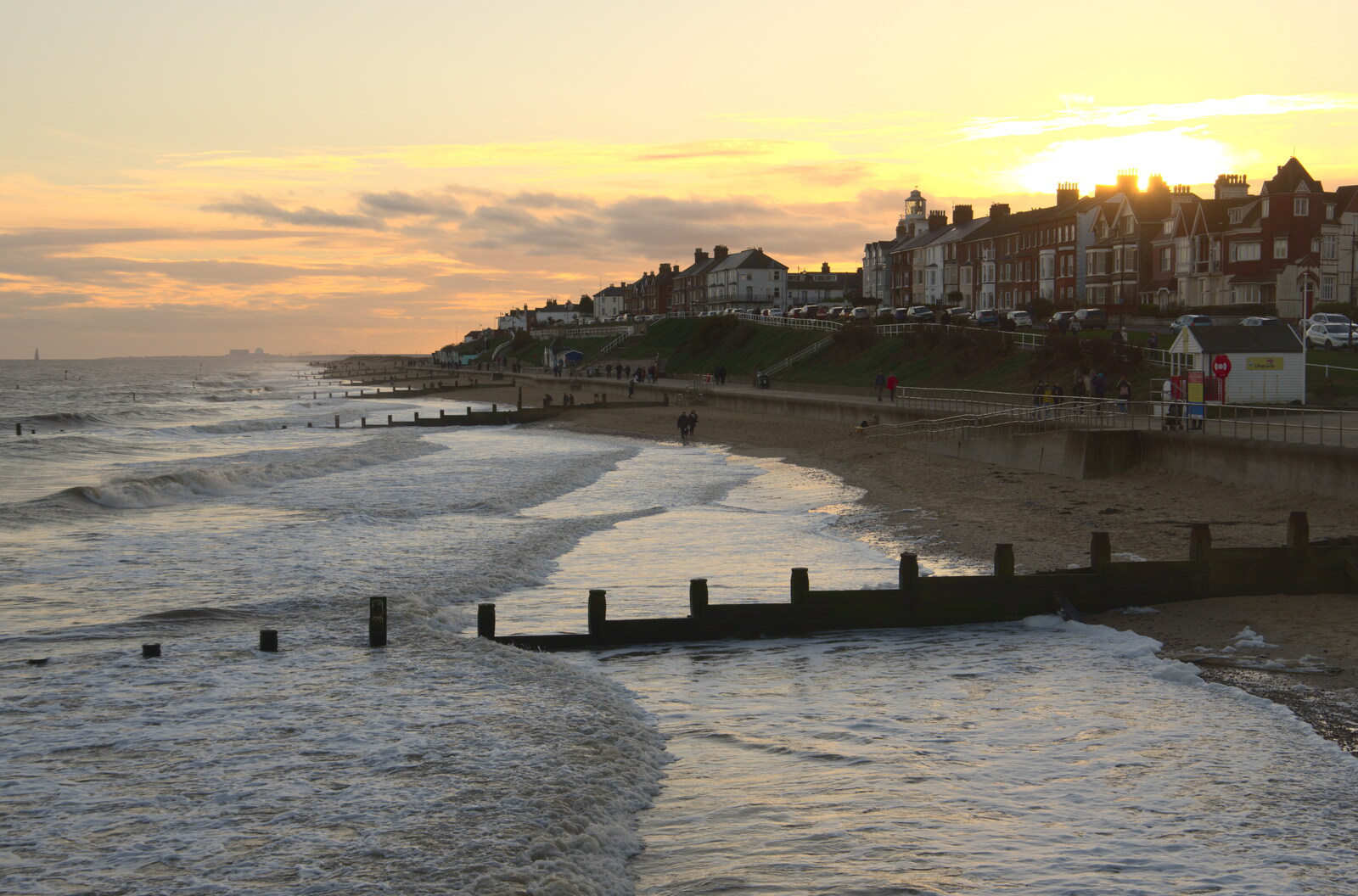 A view of Southwold in the setting sun from A Return to the Beach, Southwold, Suffolk - 20th December 2020