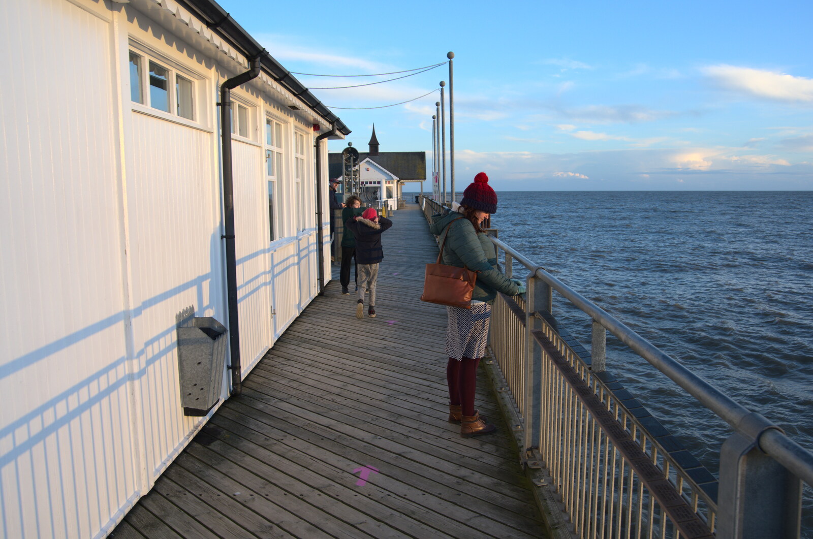 Isobel looks at the sea from A Return to the Beach, Southwold, Suffolk - 20th December 2020