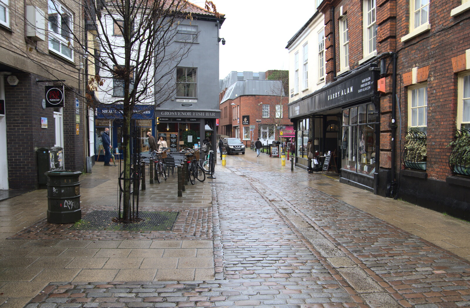 Pottergate and the Grosvenor Fish Bar from A Bit of Christmas Shopping, Norwich, Norfolk - 23rd December 2020