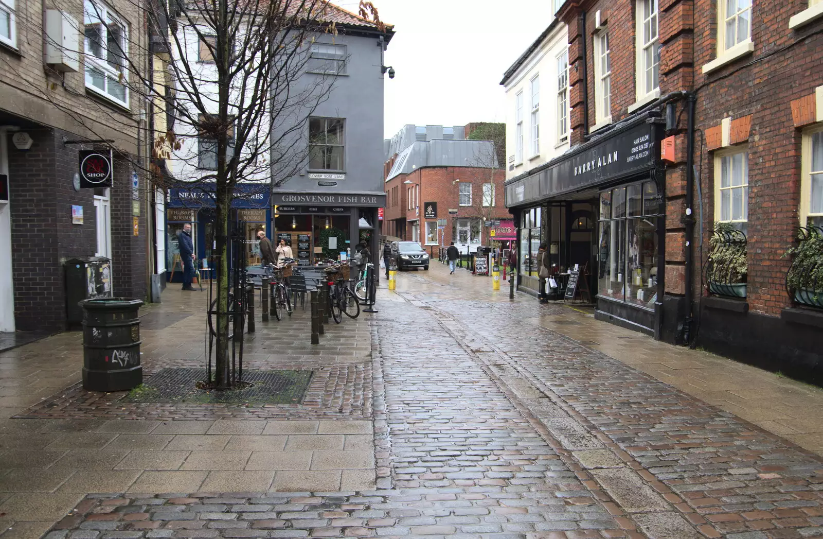 Pottergate and the Grosvenor Fish Bar, from A Bit of Christmas Shopping, Norwich, Norfolk - 23rd December 2020