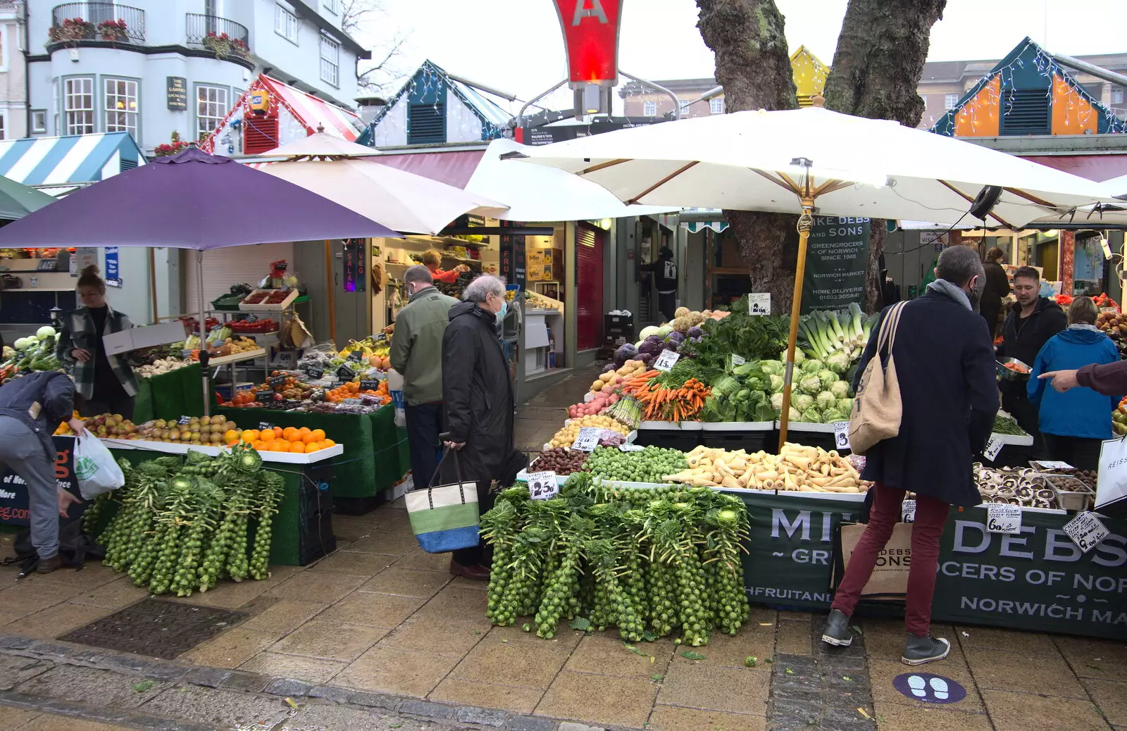 Sprouts on a stick, from A Bit of Christmas Shopping, Norwich, Norfolk - 23rd December 2020