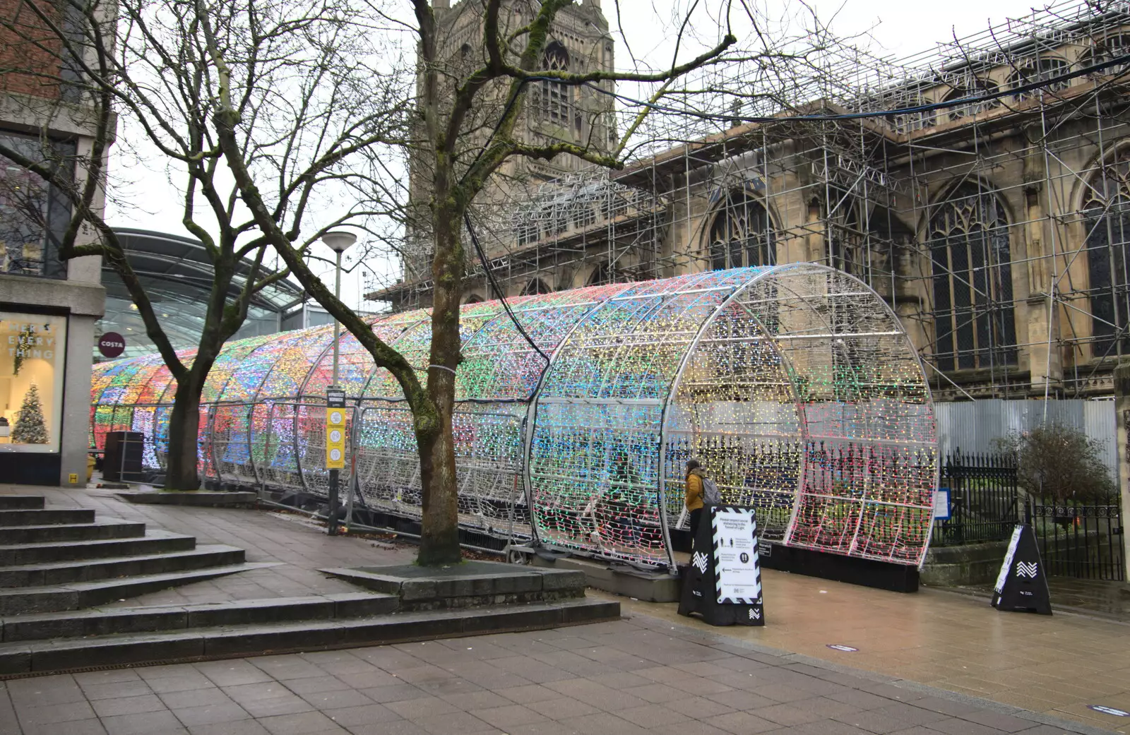 The famous Norwich light tunnel, from A Bit of Christmas Shopping, Norwich, Norfolk - 23rd December 2020