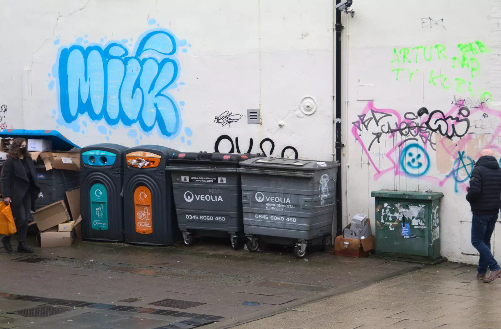 'Milk' graffiti, from A Bit of Christmas Shopping, Norwich, Norfolk - 23rd December 2020