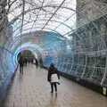 Fred stumps up the light tunnel, A Bit of Christmas Shopping, Norwich, Norfolk - 23rd December 2020