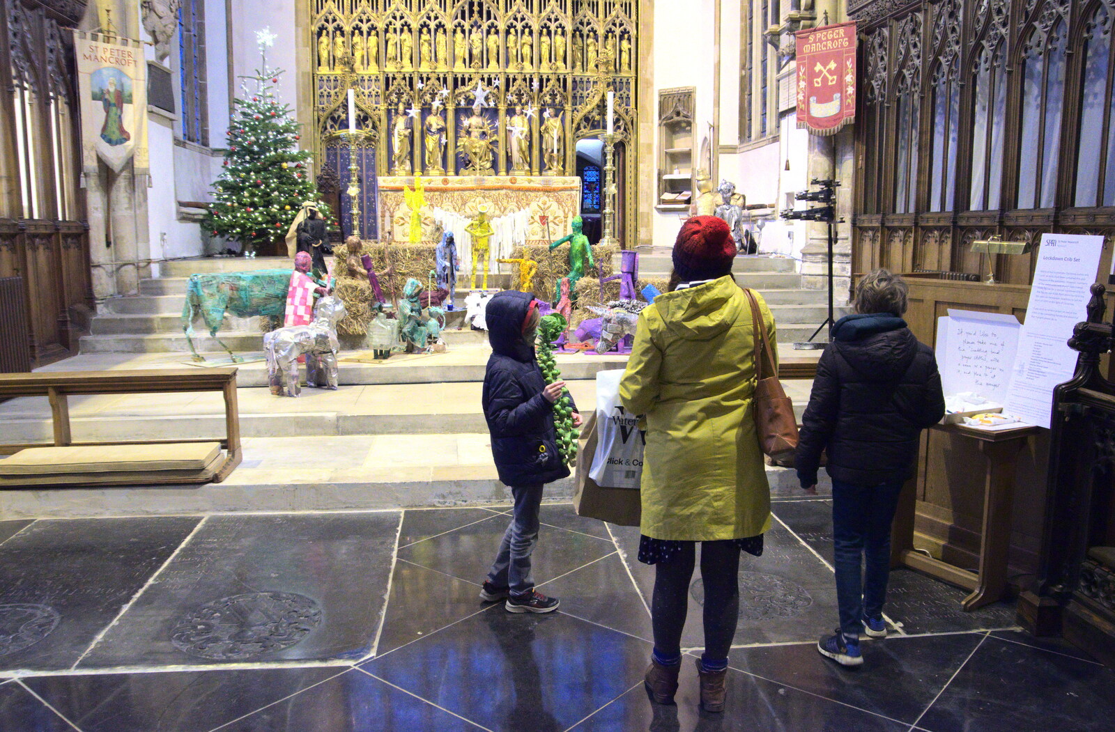 We head into St. Peter Mancroft from A Bit of Christmas Shopping, Norwich, Norfolk - 23rd December 2020