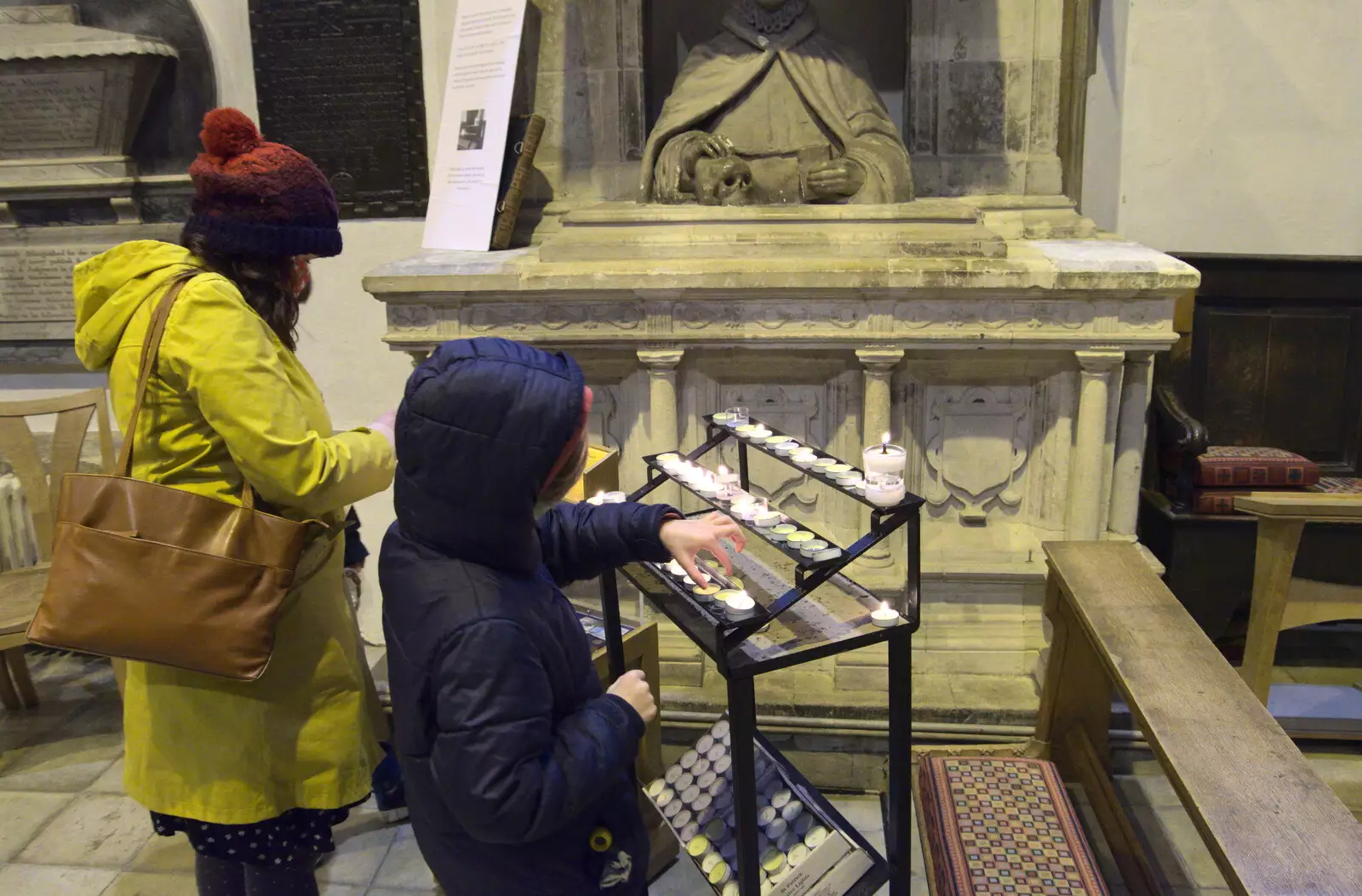 Isobel and Harry light votive candles, from A Bit of Christmas Shopping, Norwich, Norfolk - 23rd December 2020