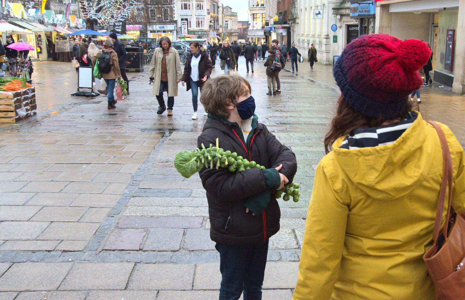Fred with his sprout bazooka from A Bit of Christmas Shopping, Norwich, Norfolk - 23rd December 2020