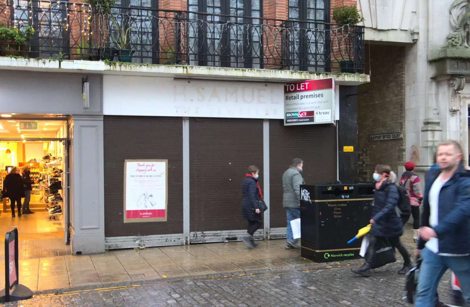 The remains of H Samuel, from A Bit of Christmas Shopping, Norwich, Norfolk - 23rd December 2020