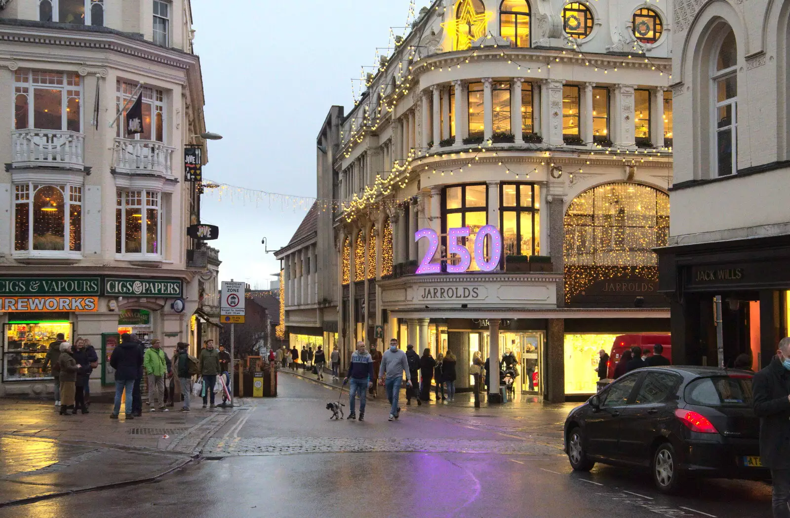 Jarrold's in the dusk, from A Bit of Christmas Shopping, Norwich, Norfolk - 23rd December 2020