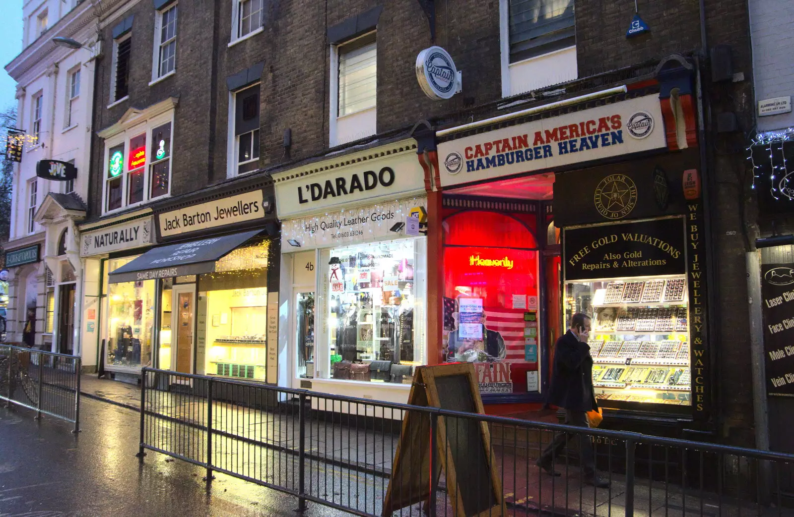 Captain America's hamburgers has been around for ever, from A Bit of Christmas Shopping, Norwich, Norfolk - 23rd December 2020