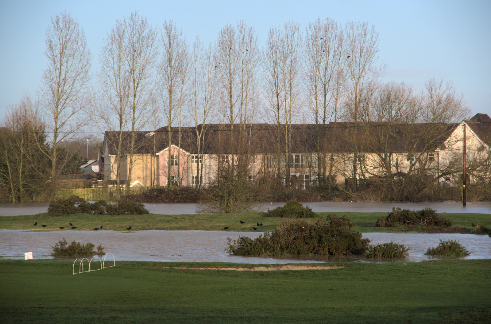 Floods near the old-people's home from The Christmas Eve Floods, Diss, Norfolk - 24th December 2020