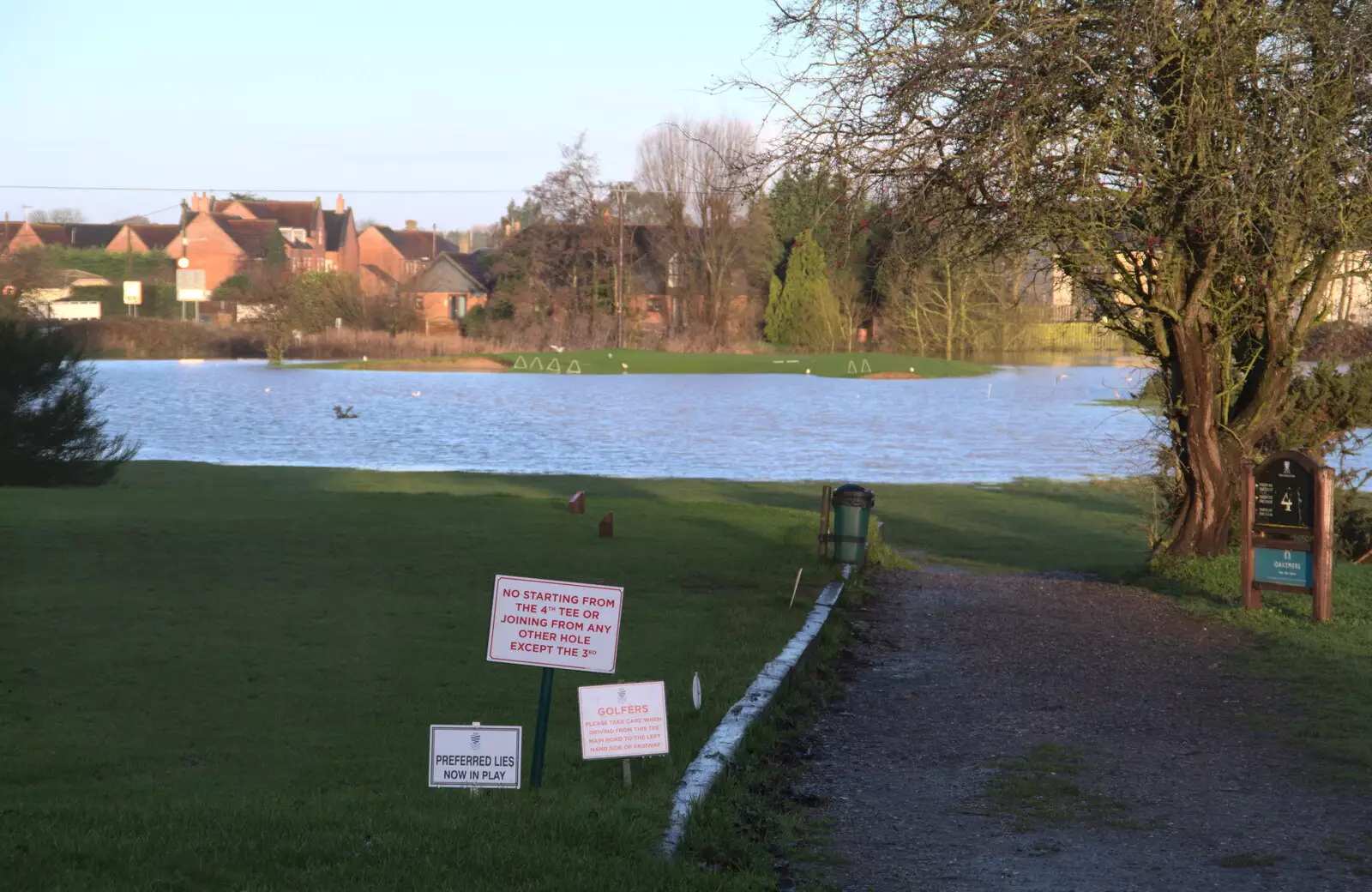 There's not much golf to be played today, from The Christmas Eve Floods, Diss, Norfolk - 24th December 2020