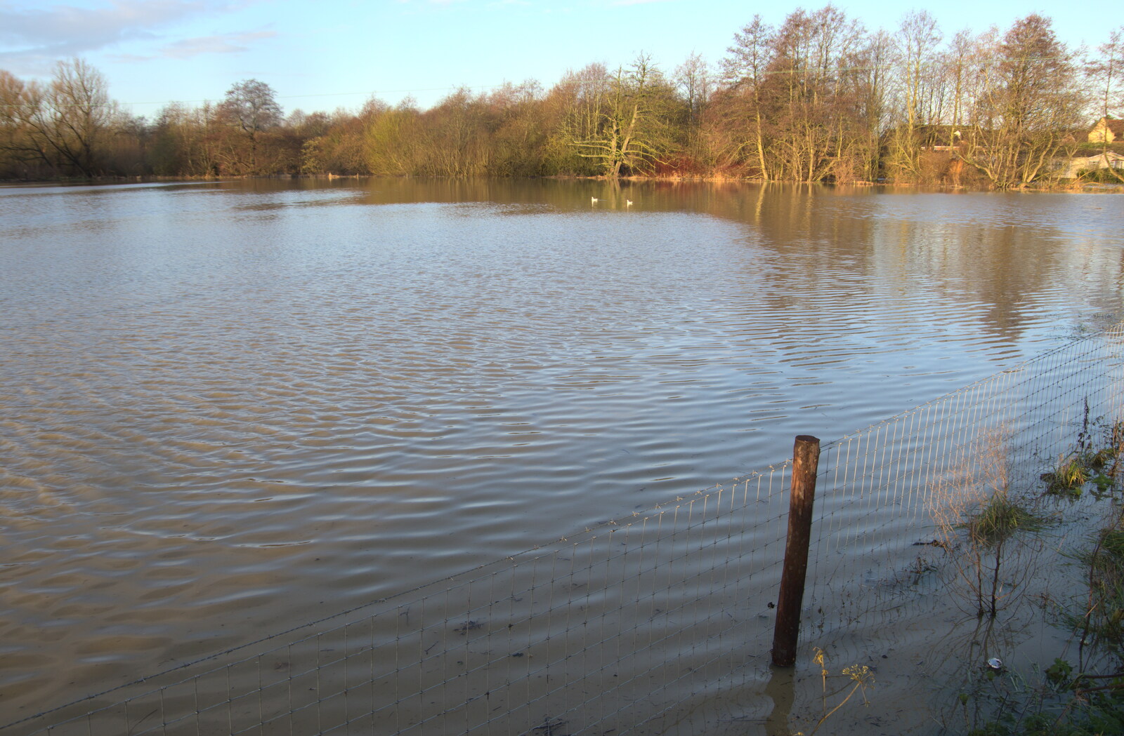 The field on Stuston Road has predictably flooded from The Christmas Eve Floods, Diss, Norfolk - 24th December 2020