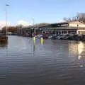 Desira Garage is cut off, The Christmas Eve Floods, Diss, Norfolk - 24th December 2020