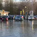 The garage staff rescue some cars, The Christmas Eve Floods, Diss, Norfolk - 24th December 2020