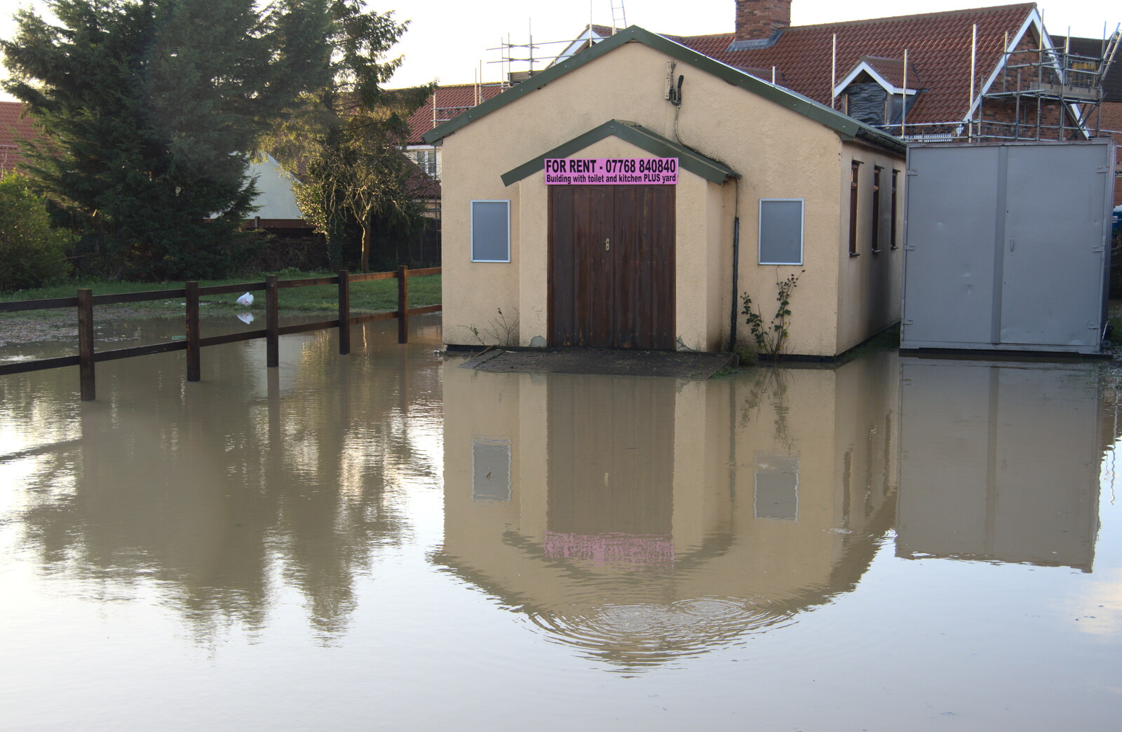 The old chapel from The Christmas Eve Floods, Diss, Norfolk - 24th December 2020