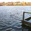 The water-level marker has disappeared in The Mere, The Christmas Eve Floods, Diss, Norfolk - 24th December 2020