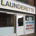 2020 The peeling sign of the Laundrette in Mavery House
