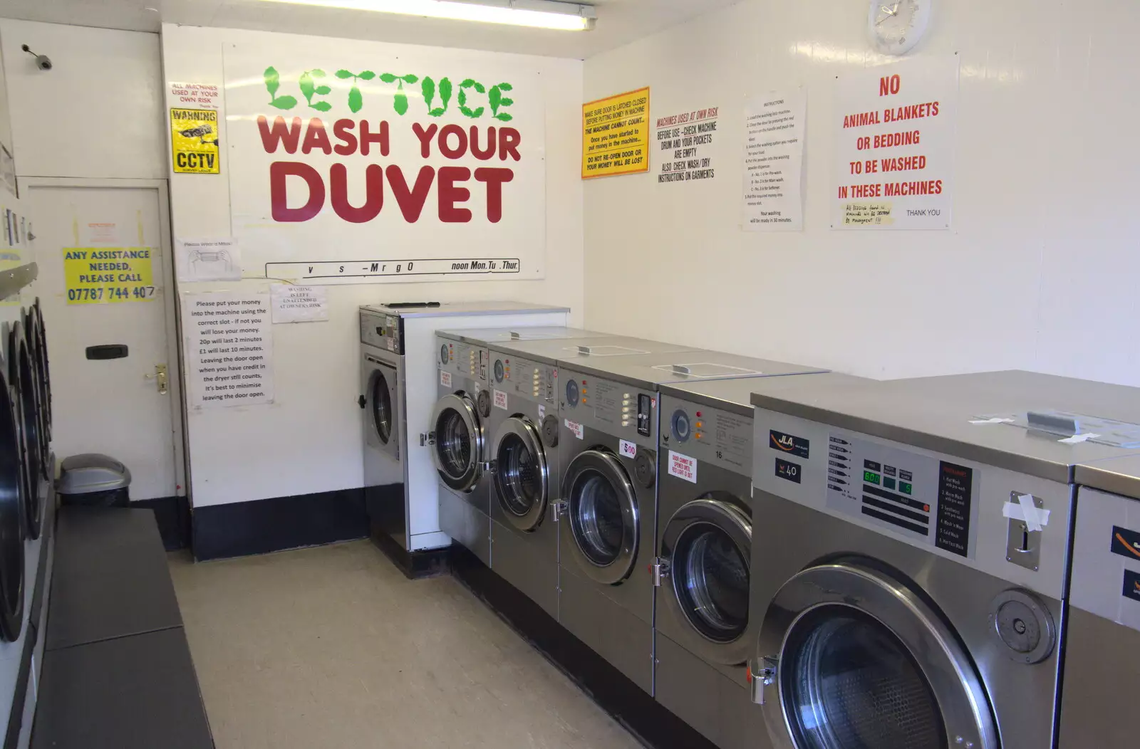 The Laundrette - Lettuce wash your duvet, from The Christmas Eve Floods, Diss, Norfolk - 24th December 2020