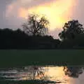 Angry sunset over the sodden side field, The Christmas Eve Floods, Diss, Norfolk - 24th December 2020