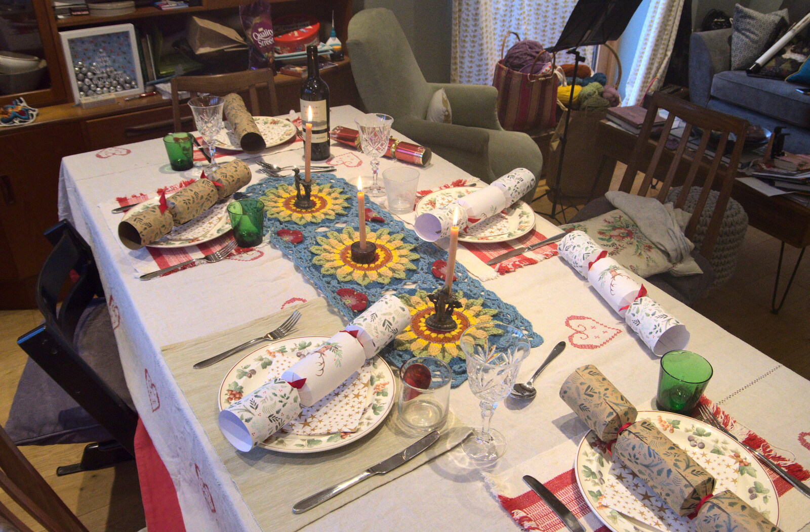 The Christmas table from Christmas Day, Brome, Suffolk - 25th December 2020