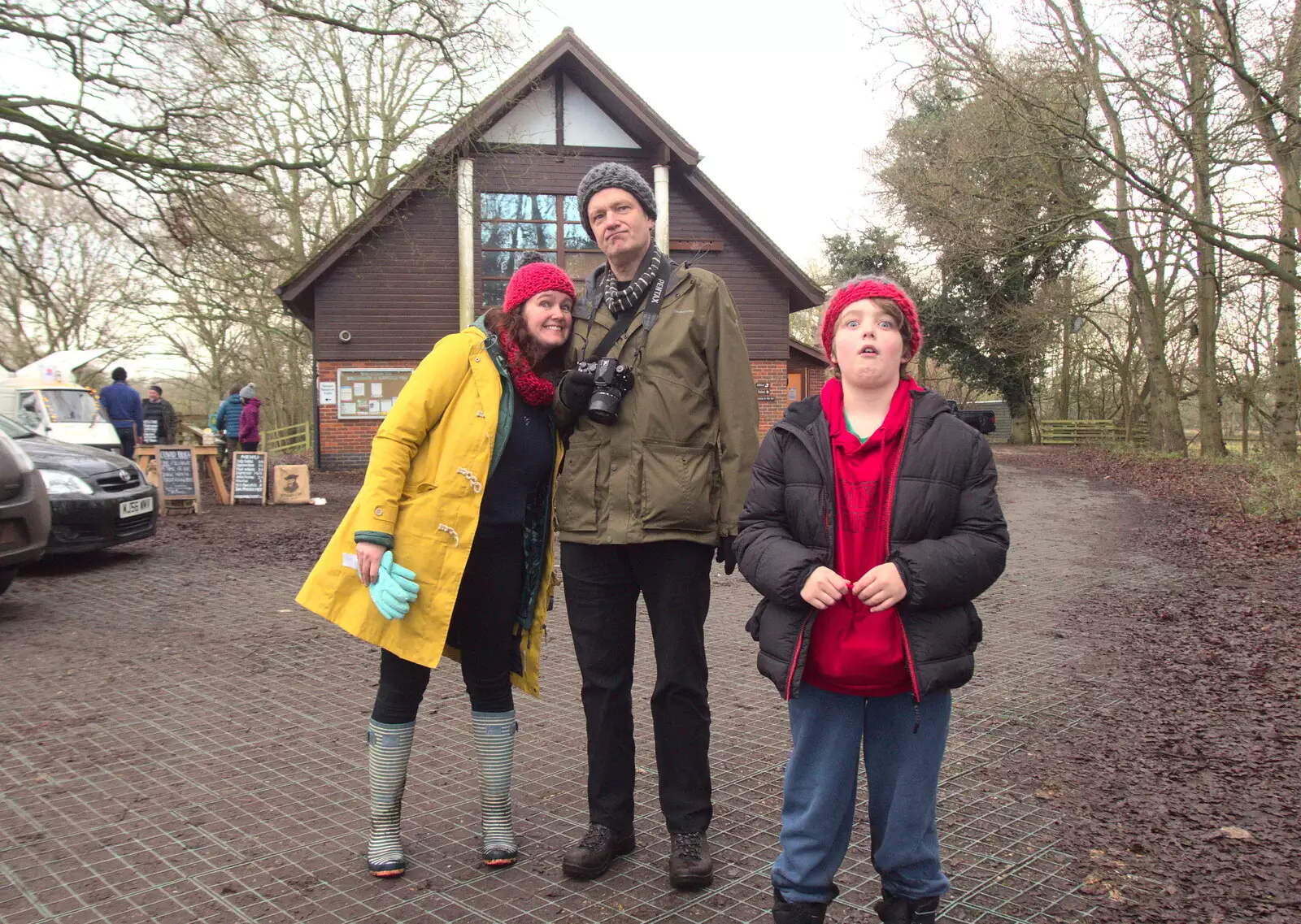 Harry takes a photo of the famberly, from A Walk Around Redgrave and Lopham Fen, Redgrave, Suffolk - 3rd January 2021