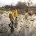 We negotiate a particularly-flooded section, A Walk Around Redgrave and Lopham Fen, Redgrave, Suffolk - 3rd January 2021