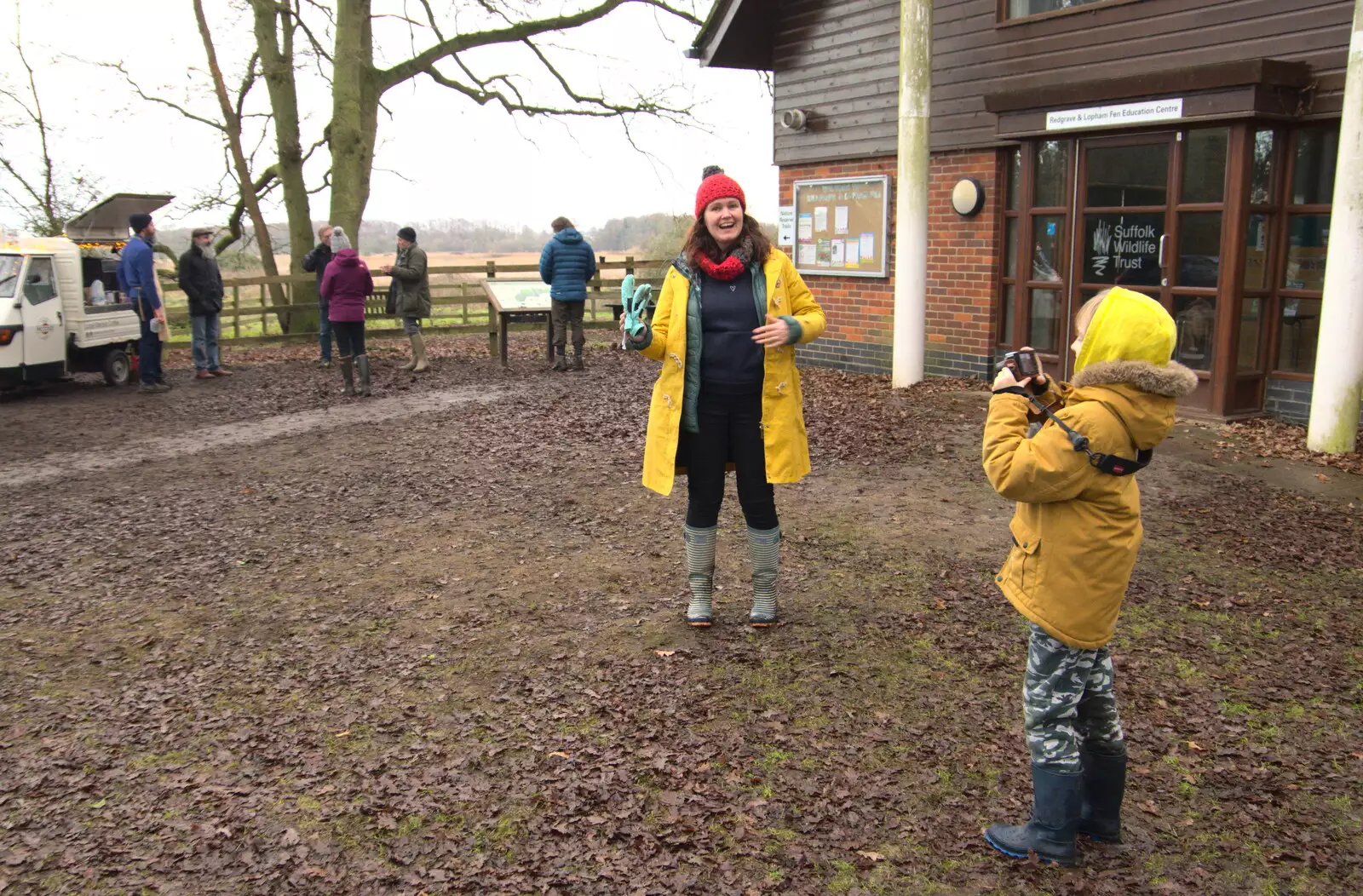 Isobel finds something amusing, from A Walk Around Redgrave and Lopham Fen, Redgrave, Suffolk - 3rd January 2021