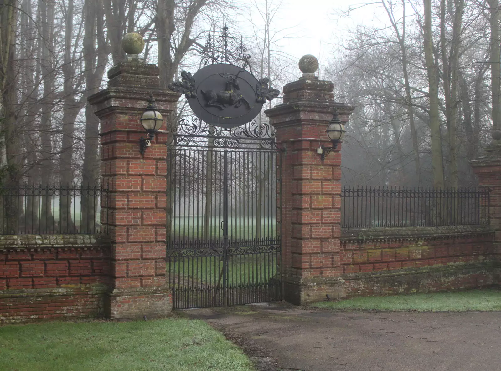 Nothing says 'Lockdown' more than locked gates, from Fun With Ice in Lockdown, Brome, Suffolk - 10th January 2021