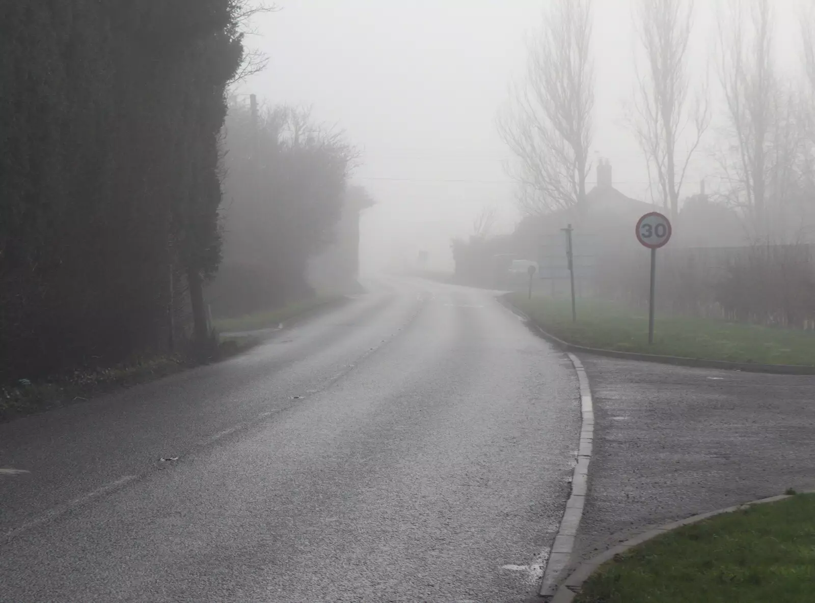 The Eye road is also deserted, from Fun With Ice in Lockdown, Brome, Suffolk - 10th January 2021