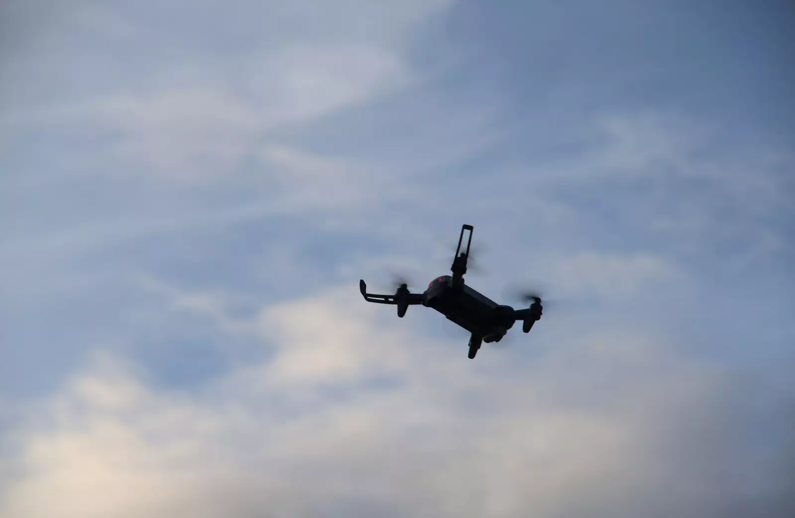 Fred's drone in the air, from Fun With Ice in Lockdown, Brome, Suffolk - 10th January 2021