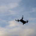 Fred's drone in the air, Fun With Ice in Lockdown, Brome, Suffolk - 10th January 2021