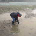 Fred pokes some ice around, Fun With Ice in Lockdown, Brome, Suffolk - 10th January 2021