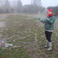 Isobel gets an ice love heart, Fun With Ice in Lockdown, Brome, Suffolk - 10th January 2021