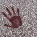 A boy leaves a handprint in the sofa frost, Fun With Ice in Lockdown, Brome, Suffolk - 10th January 2021