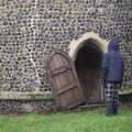 Harry peers in where the door has fallen off, Fun With Ice in Lockdown, Brome, Suffolk - 10th January 2021